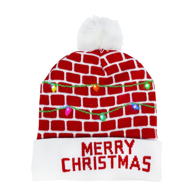 SparkleSanta LED Beanie