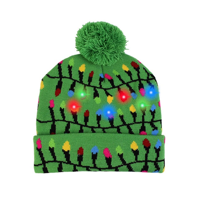 SparkleSanta LED Beanie