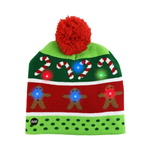 SparkleSanta LED Beanie