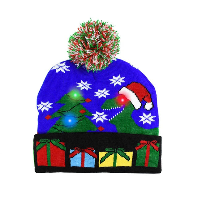 SparkleSanta LED Beanie