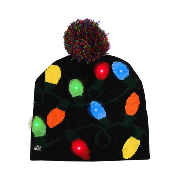 SparkleSanta LED Beanie