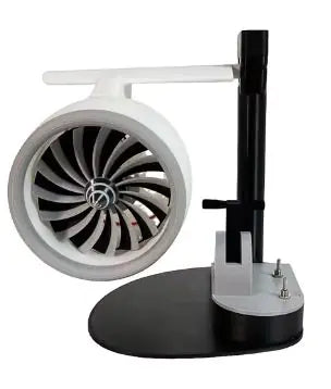 Turbofan Jet Engine Model with Red Light & Atomization