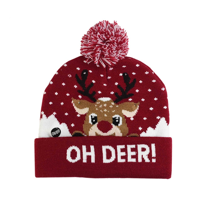 SparkleSanta LED Beanie