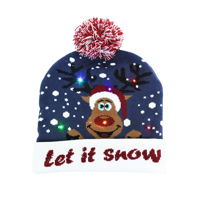 SparkleSanta LED Beanie